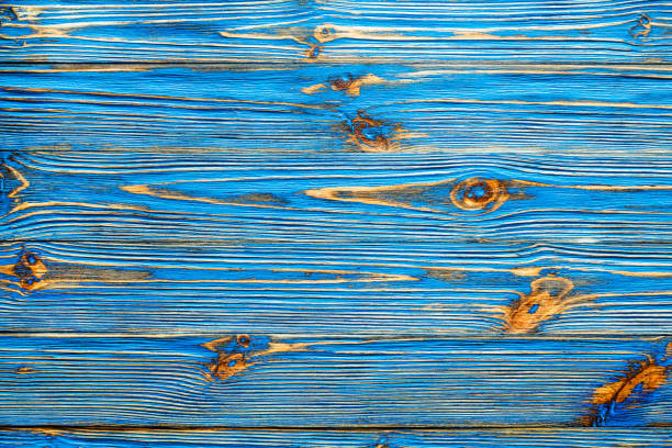 istock Blue grunge longstanding wooden surface 1011781350