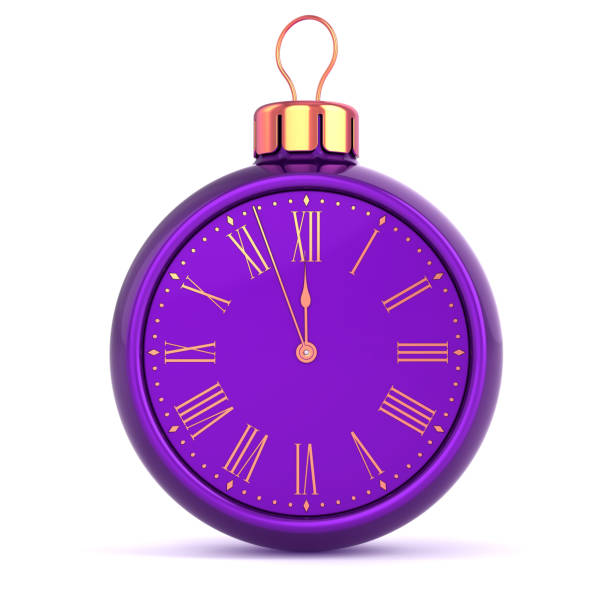 istock Midnight hour New Year's Eve time alarm clock bauble 1011792344