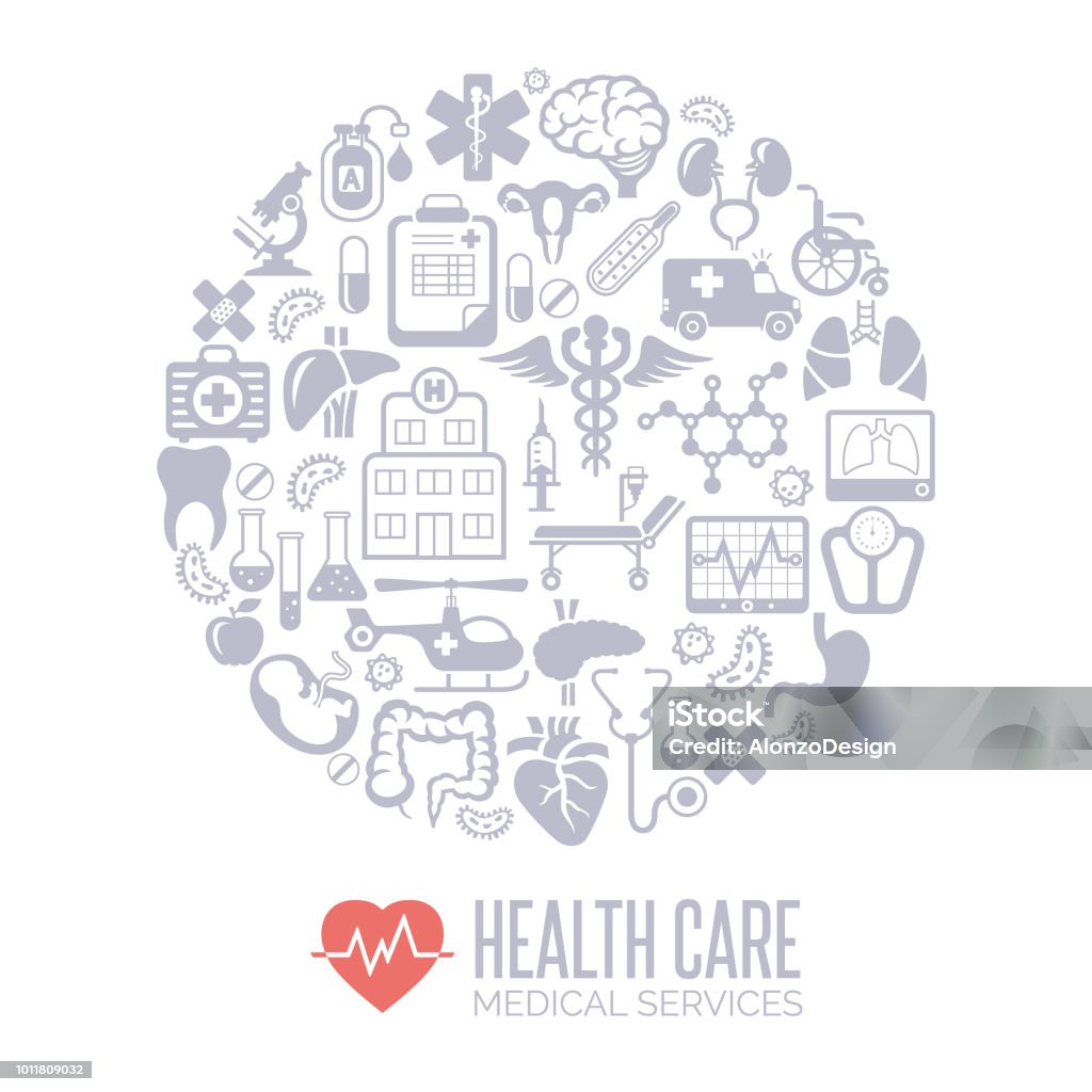 Medicine and healthcare collage Healthcare And Medicine stock vector