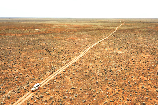 Aerial view of Australian desert region