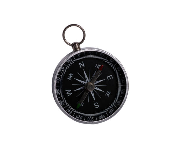 istock Old compass isolated on white background. There is a way 1011853286