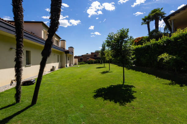 istock Villa with large garden during a summer day 1011853478
