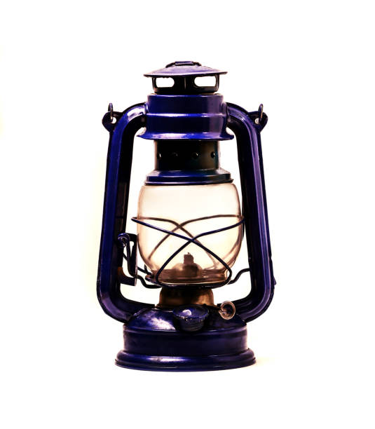 istock Old kerosene lamp on white background. There is a way 1011853642