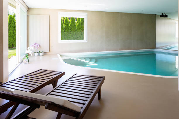istock Indoor pool in modern villa just renovated 1011857298