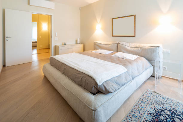 istock Elegant bedroom in modern villa 1011857554