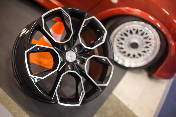 istock Car tire and wheel 1011857594
