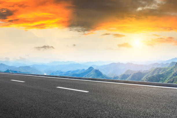 istock Empty asphalt highway and mountain natural landscape 1011860156