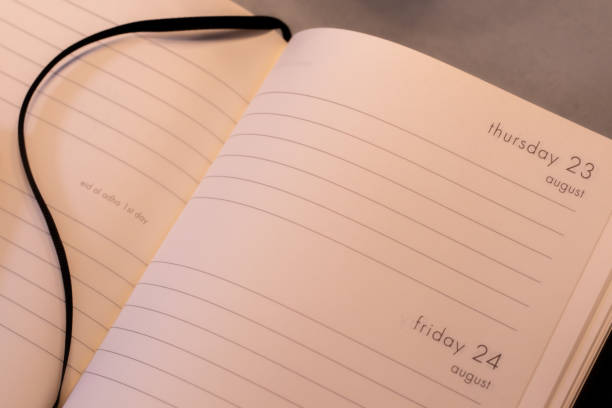 istock Open pages of a planner used by a student 1011860210