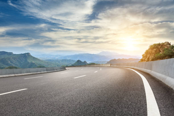istock Empty asphalt highway and mountain natural landscape 1011860422