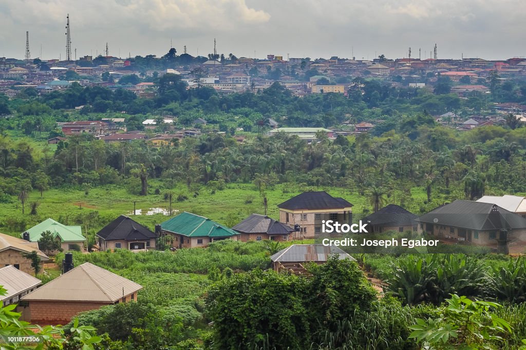 Benin City A beautiful Landscape of Benin city, Edo state, Nigeria, west Africa Nigeria Stock Photo