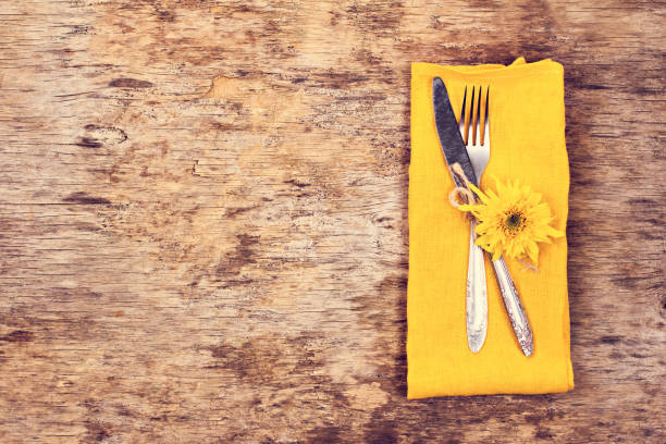 istock Fork, knife, napkin, cutlery. 1011887424