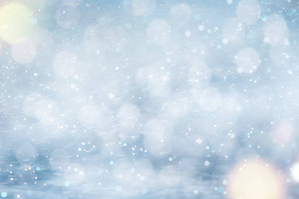 istock Christmas and New Year background with snow and light bokeh 1011905298