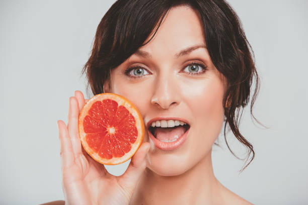 istock Grapefruit contains a high amount of vitamin A and C 1011912368