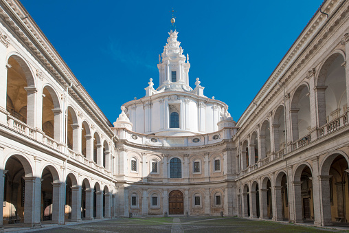 The church of Sant’Ivo alla Sapienza, located in the center of Rome.