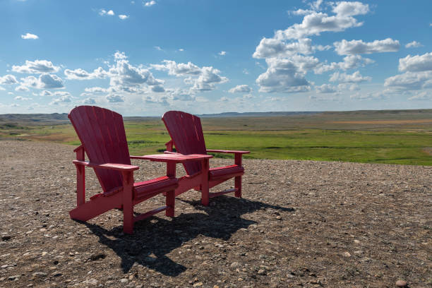 istock Red Chairs at Grasslands National Park 1011935440