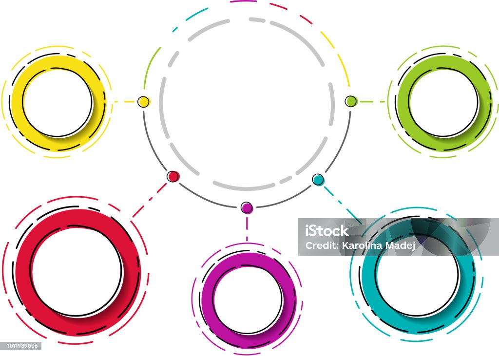 Image Infographic Rond Round Infographic Empty Layout Vector Stock Illustration - Download ...