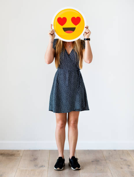 Woman holding a social network icon ***These graphics are derived from our own 3D generic designs. They do not infringe on any copyright design.