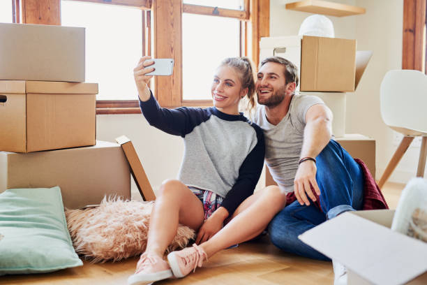 istock Our first selfie in the new place 1011954544