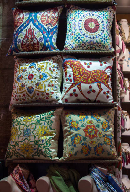 istock Decorative Colorful oriental pillows with traditional patterns 1011961796