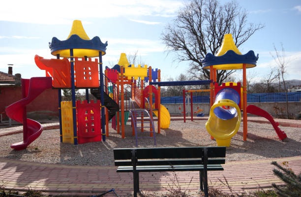 istock Colorful playground in the park 1011964632
