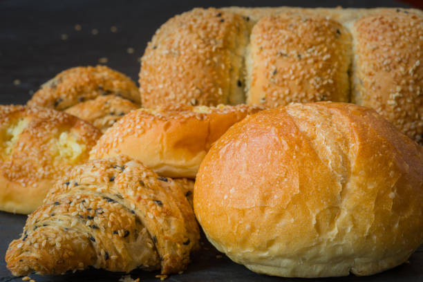 istock Closeup traditional homemade bakery bread with sesame 1011964998