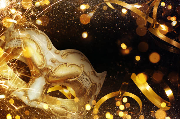 istock Party Background with lights and serpentine 1011970522