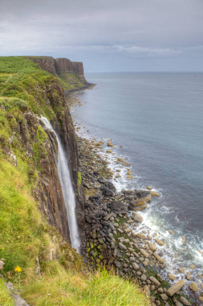 istock Waterfall into sea, Isle of Skye, Scotland 1011971866