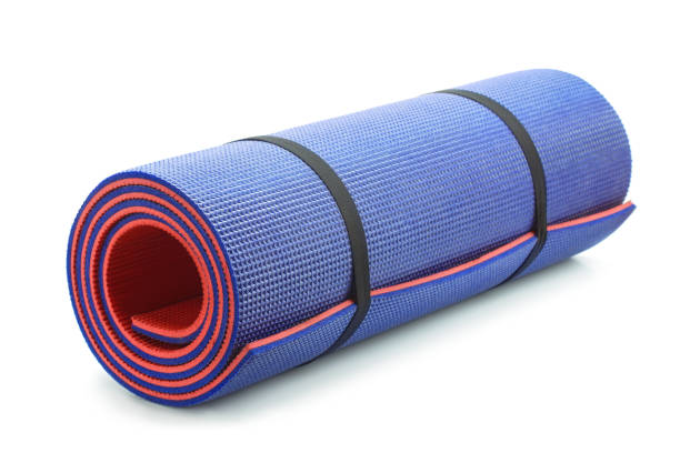 istock Blue yoga mat 1011982552