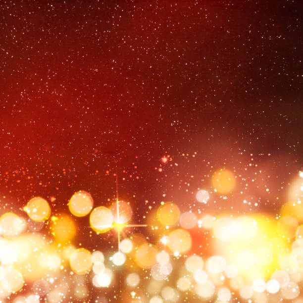 istock Christmas light background.  Holiday glowing backdrop. Defocused Background With Blinking Stars. Blurred Bokeh. 1011984326