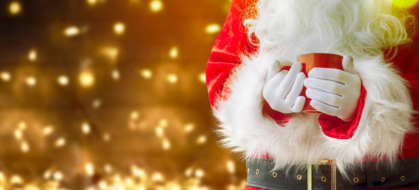 istock Santa Claus with hot mug 1011987646