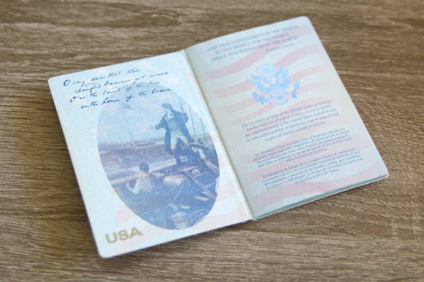 米国のパスポート - passport passport stamp usa blank ストックフォトと画像