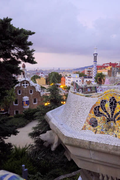 istock Barcelona, Spain. Parc Guell by Antonio Gaudi at Sunrise 1012005030