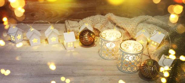 istock Christmas cozy decoration and lighting 1012009360