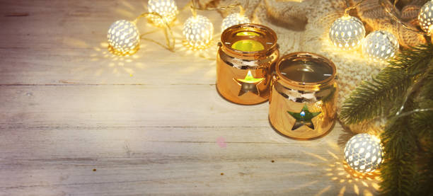 istock Christmas cozy decoration and lighting 1012009492