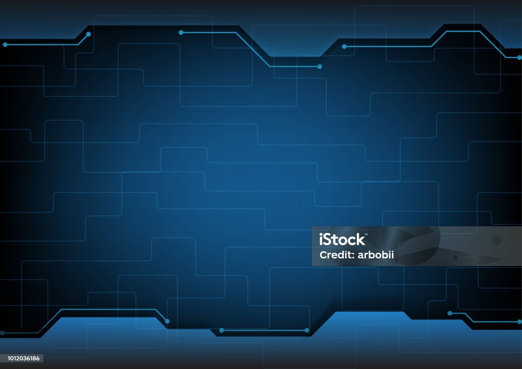Abstract Blue Technology Abstract Blue Technology Background Frame Vector Illustration Stock ...