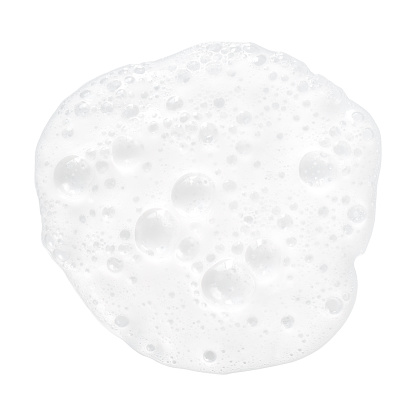 white foam bubbles texture isolated on white background