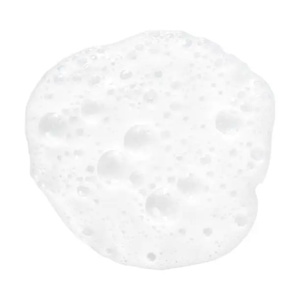 Photo of white foam bubbles texture