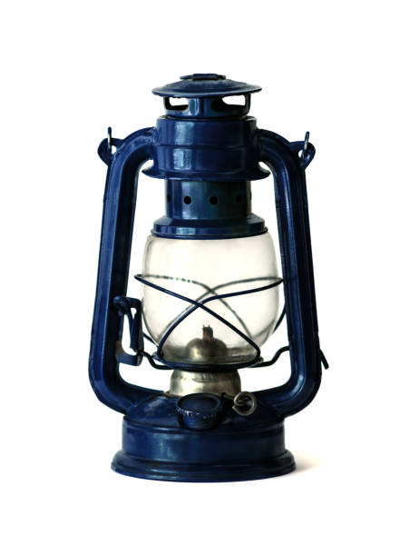 istock Old kerosene lamp on a white background 1012052080