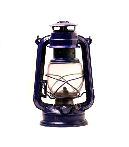 istock Old kerosene lamp on a white background 1012052124