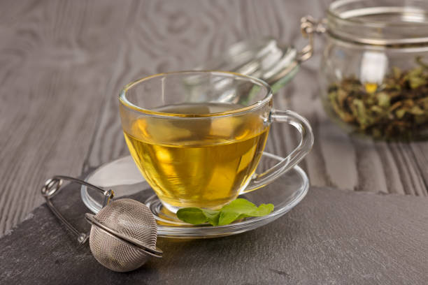 istock Side view of mint tea in glass 1012060492