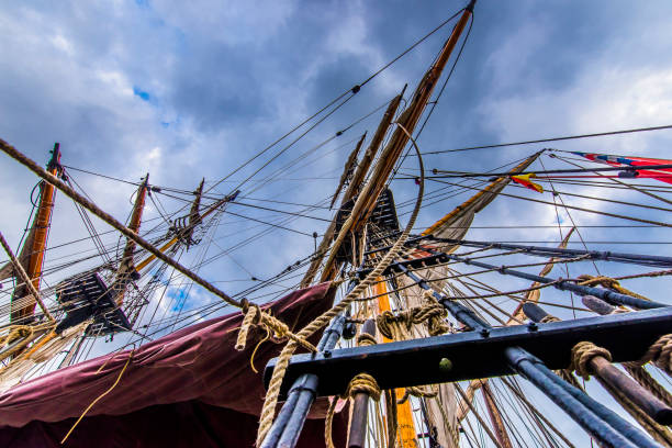istock Old Sailboat Festival in Paimpol, Old Rigging 1012066498