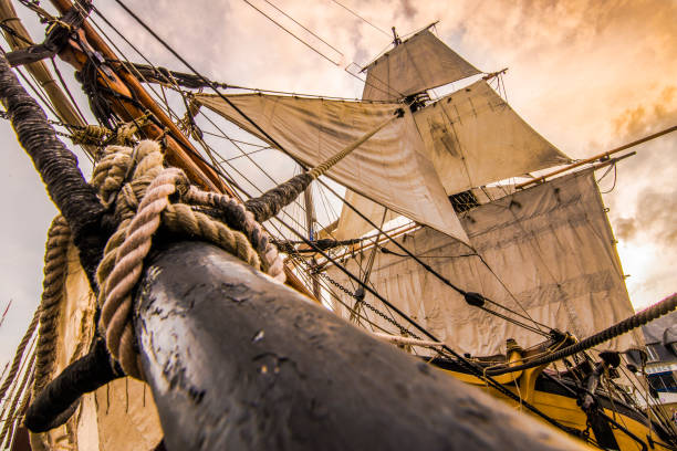 istock Old sailboat in Paimpol, Old rigging 1012112716