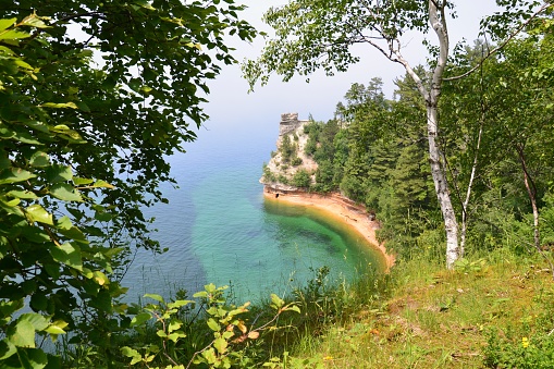 A spiritual place for the Ojibwa people, the rock formation lies on the south shore of lake Superior in the Upper Peninsula, Michigan.