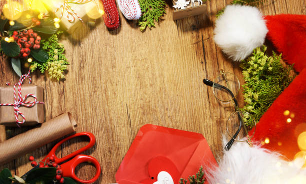 istock Christmas wooden background 1012123068