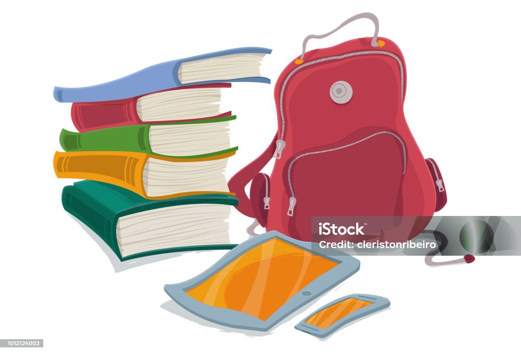 Learning Objects Images The Learning Objects Stock Illustration - Download Image Now - Backpack ...