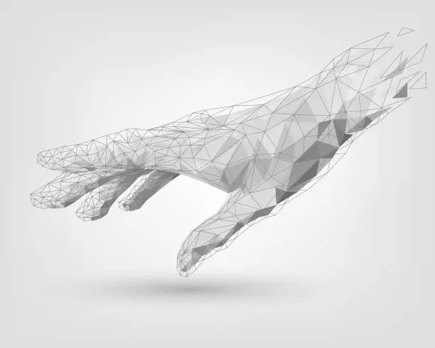 Vector illustration of Human or robot hand
