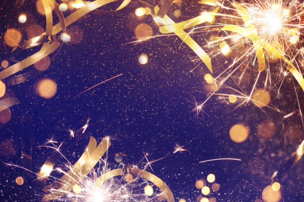 istock Party Background with lights and serpentine 1012129224