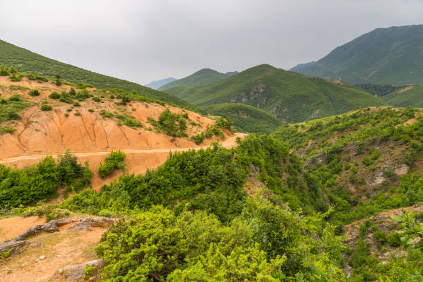 scenic landscape view in albanian mountain, lure national park. - 3148 imagens e fotografias de stock