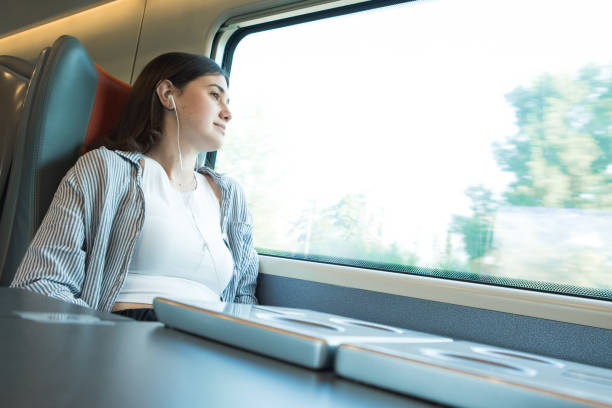 istock Young Girl Riding The Train in Italy 1012133390