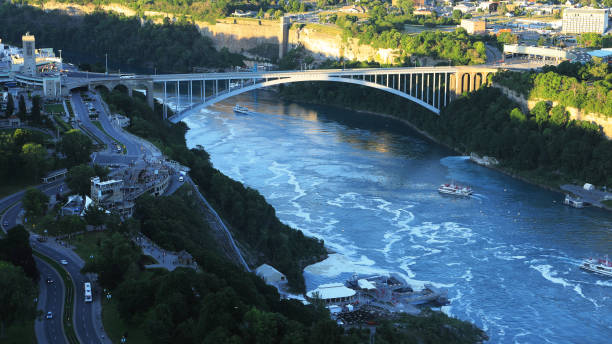istock Aerial Rainbow Bridge in Niagara Falls, Canada 1012138056